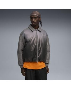 PUMA Outerwear Oversized Bomber Jacket - Gray