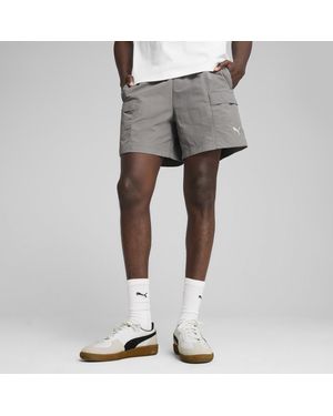 PUMA Pantalones Cortos Cargo Holgados Wardrobe Ess 6" Para Hombre, Ropa, Gris