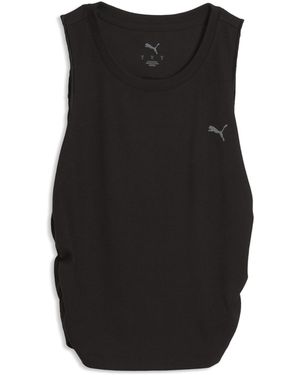 PUMA Cloudspun Ribbed Tank Top - Black