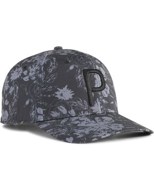 PUMA Gorra De Golf Roses Tech Para Hombre, Accesoiros, Negro - Gris