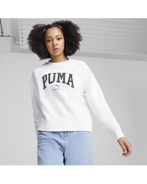 PUMA Squad Full-Length Crewneck - White