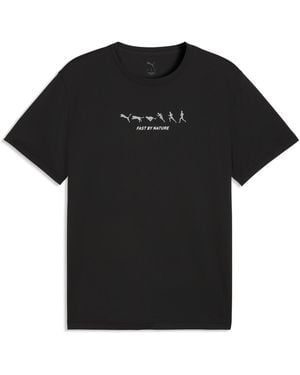 PUMA Run Slogan Graphic Running T-Shirt - Black