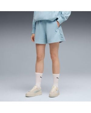 PUMA Her High-Waist 5" Shorts - Blue