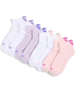 PUMA Calcetines Tobilleros Para Niños (Pack De 4) Shop, Rosa/Morado/Blanco