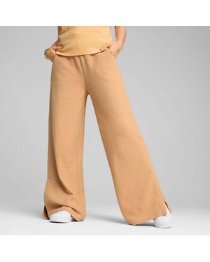 PUMA Her Comfortabele Rechte Broek Met Hoge Taille Voor - Naturel