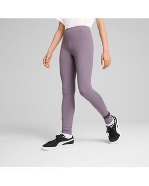 PUMA Stretchy Essentials Logo Leggings - Purple