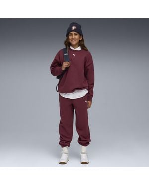 PUMA Loungewear Oversized Jogginganzug Teenager, Kleidung, Ruby Shimmer - Rot