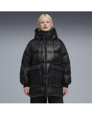 PUMA Piumino Con Cappuccio Da Donna, Abbigliamento, Nero