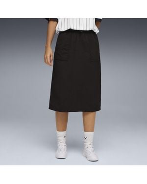 PUMA Her Comfort Woven High-Waist Skirt Kleidung - Schwarz