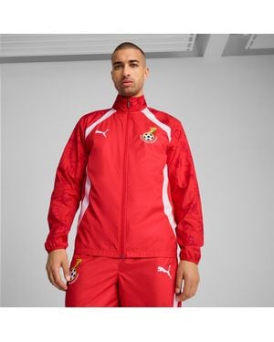 PUMA Ghana Pre-Match Woven Jacket - Red