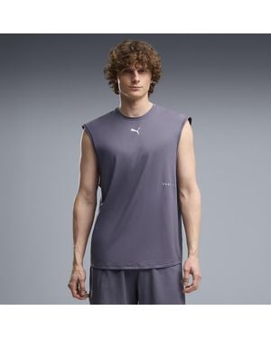 PUMA Brightstride Cloudspun Ultra Soft Sleeveless Running Tank Top Shoes - Gray