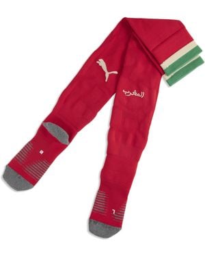 PUMA Medias De Fútbol Marruecos 2026 A Rayas Para Hombre, Ropa, Rojo