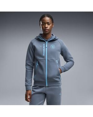 PUMA Manchester City Tech Kapuzenjacke Damen, Kleidung - Blau