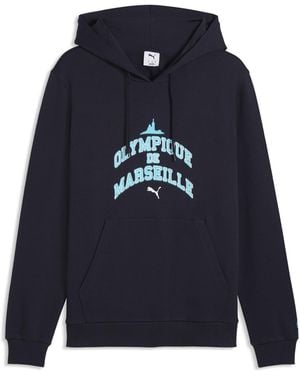 PUMA Olympique De Marseille Ftblculture Hoodie Voor Blauw/Wit, Maat
