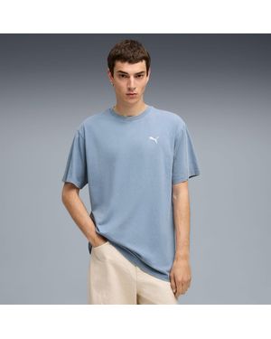 PUMA Essentials Elevated Relaxed Wash T-Shirt - Blue