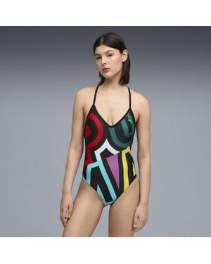 PUMA Costume Da Bagno Da Donna, Abbigliamento - Rosso