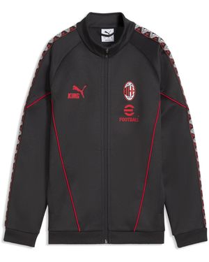 PUMA Chaqueta Ac Milan King Anthem Slim Juvenil, Accesoiros, Gris - Negro
