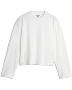 PUMA T-Shirt A Maniche Lunghe X Jil Sander Da Donna, Abbigliamento, Bianco
