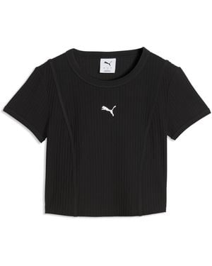 PUMA Essentials Ribbed Baby T-Shirt - Black