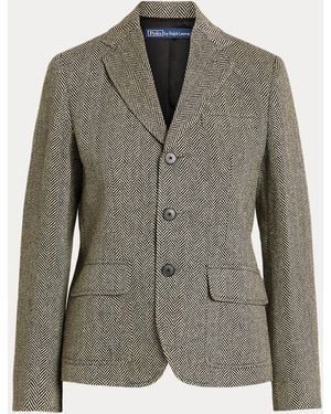 Polo Ralph Lauren Single-Breasted Herringbone Blazer - Green