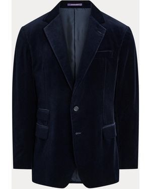 Ralph Lauren Kent Hand-Tailored Velvet Jacket - Blue