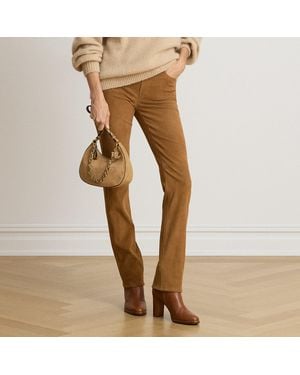 Ralph Lauren Pantalón De Ante Slim Straight - Neutro