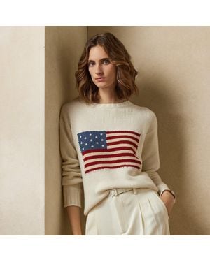 Ralph Lauren Flag Cashmere Crewneck Sweater - Multicolor