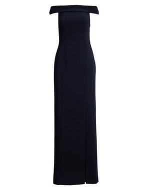 Ralph Lauren Abito lungo in crêpe a spalle scoperte - Blu