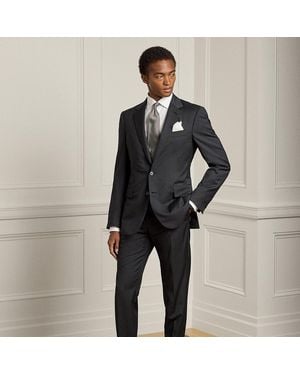 Ralph Lauren Gregory Hand-Tailored Wool Serge Suit - Black