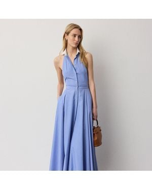 Ralph Lauren Eldred Cotton Day Dress - Blue