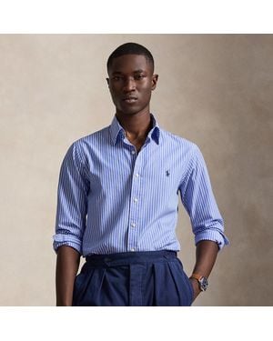 Polo Ralph Lauren Custom Fit Striped Broadcloth Shirt - Blue