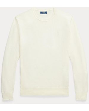 Polo Ralph Lauren Slim Fit Washable Wool Crewneck Jumper - White