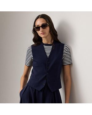 Ralph Lauren Jaiden Wool Gabardine Waistcoat - Blue