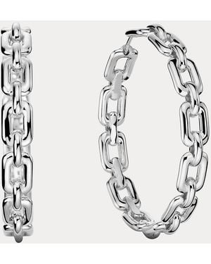 Ralph Lauren Sterling Hoop Earrings - Metallic