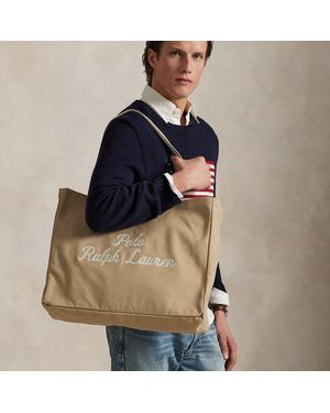 Polo Ralph Lauren Embroidered Canvas Tote - Blue