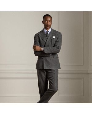 Ralph Lauren Gregory Hand-Tailored Camel-Hair Trouser - Black