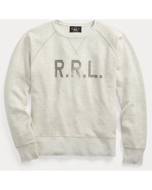 RRL Logo Fleece Pullover - White