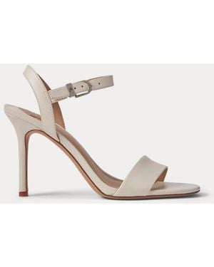 Ralph Lauren Gwen Nappa Leather Sandal - White