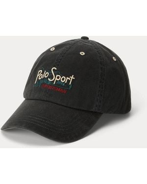 Ralph Lauren Polo Sport Twill Ball Cap - Black