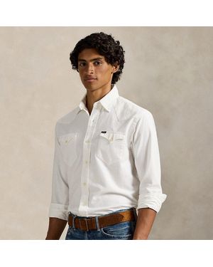 Ralph Lauren Classic Fit Western Oxford Shirt - White