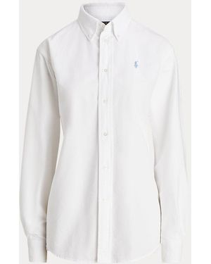 Polo Ralph Lauren Big Fit Katoenen Oxford Overhemd - Wit