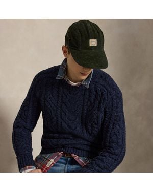 Polo Ralph Lauren Aran-Knit Cotton Jumper - Blue