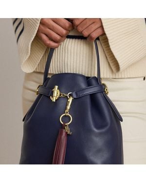 Ralph Lauren Logo & Leather Tassel Charm - Purple