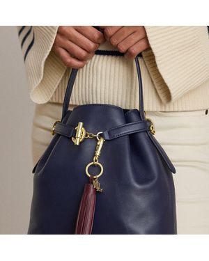 Ralph Lauren Logo & Leather Tassel Charm - Purple