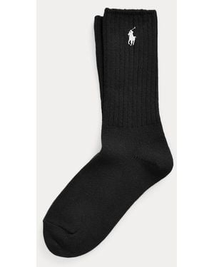 Polo Ralph Lauren Embroidered Pony Crew Socks - Black