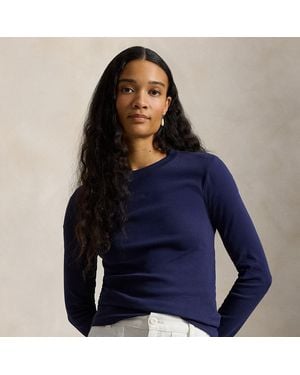 Polo Ralph Lauren Slim Fit Stretch Cotton Long-Sleeve Tee - Blue