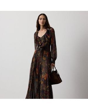 Ralph Lauren Abito da giorno Catia in chiffon - Nero