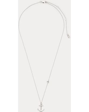 Ralph Lauren Collana in argento sterling con ancora - Bianco
