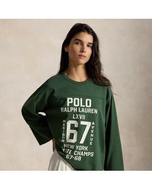 Ralph Lauren Graphic Logo Cotton Jersey Crewneck - Green
