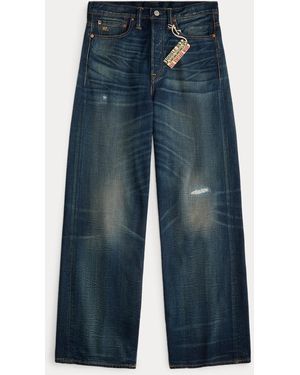 RRL Jeans Kenley Vintage Anchos Desgastados - Azul
